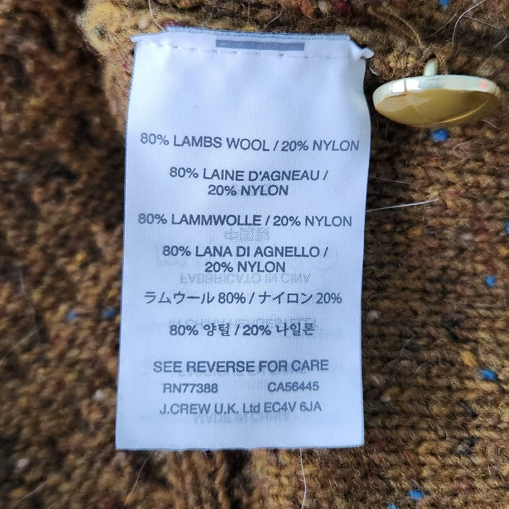 J. Crew Wool Blend Cable Knit Sweater